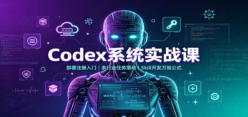 Codex系统实战课：部署注册入门，多行业任务落地，Skill开发万能公式-宣源知识学堂