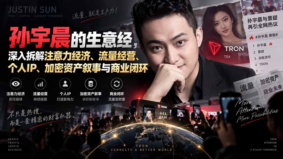 某星球精华文章——孙宇晨的生意经,深入拆解注意力经济、流量经营、个人IP、加密资产叙事与商业闭环-宣源知识学堂