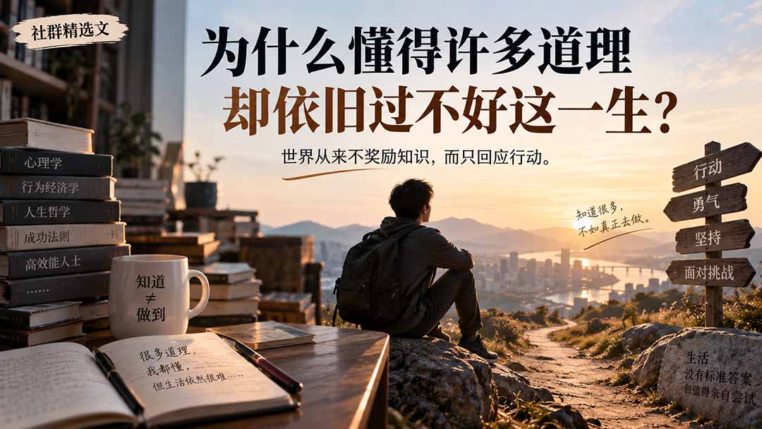 社群精选文：为什么懂得许多道理却依旧过不好这一生？-宣源知识学堂