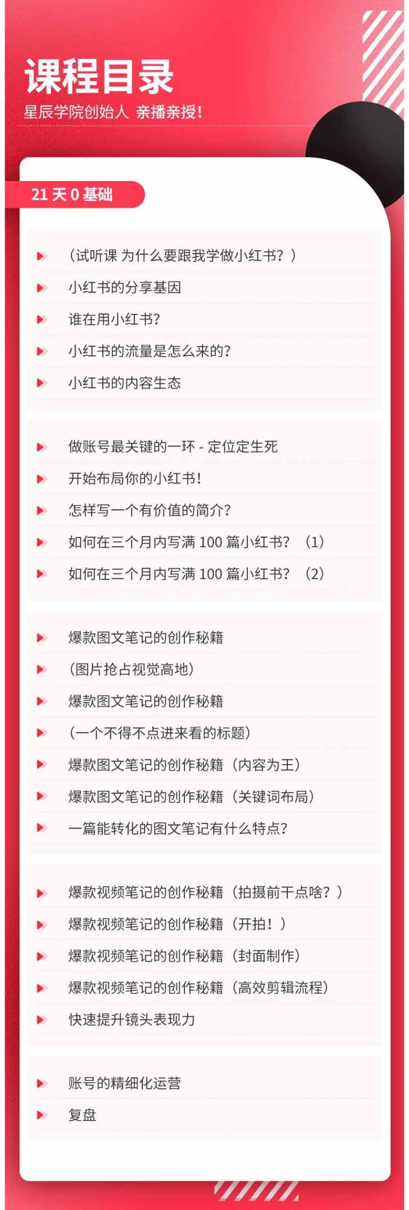 小红书21天图文视频爆款创作课：掌握选题、图片、标题、内容、关键词与脚本剪辑，建立持续创作体系-宣源知识学堂