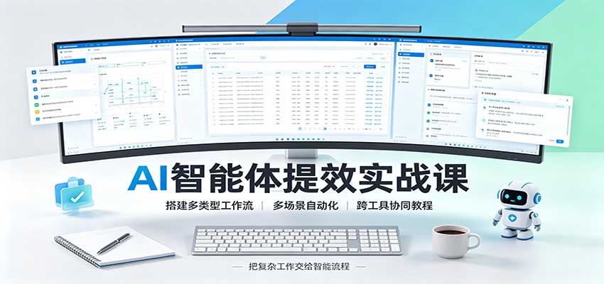 AI智能体提效实战课:搭建多类型工作流,多场景自动化,跨工具协同教程-宣源知识学堂
