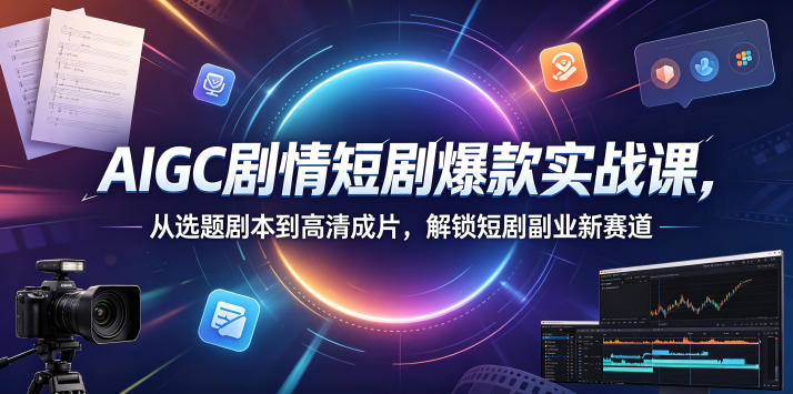 AIGC剧情短剧爆款实战课，从选题剧本到高清成片，解锁短剧副业新赛道(更新0906)-宣源知识学堂