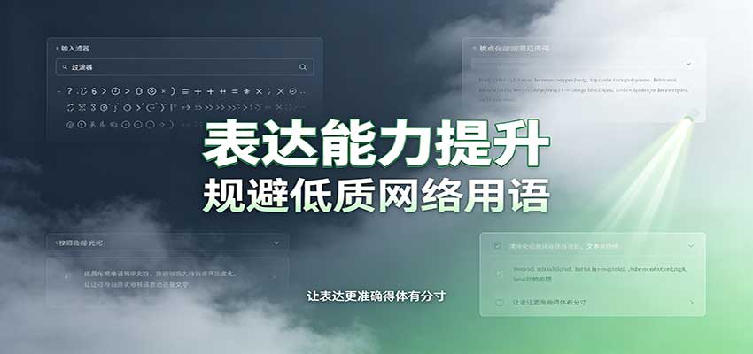 表达能力提升：语言塑造思想逻辑，规避低质网络用语，强化心智感知-宣源知识学堂