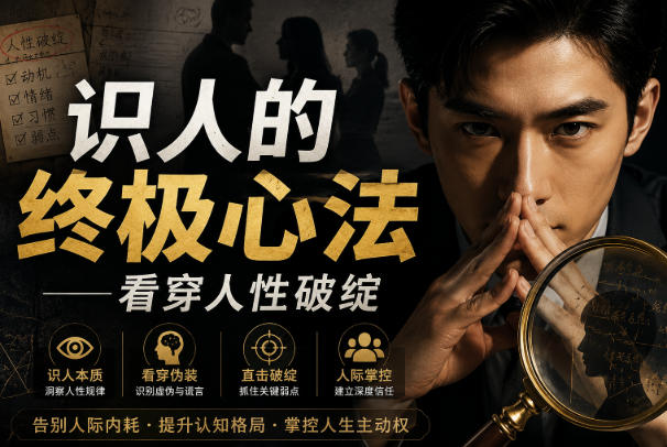 付费文章：识人的终极心法——看穿人性破绽-宣源知识学堂