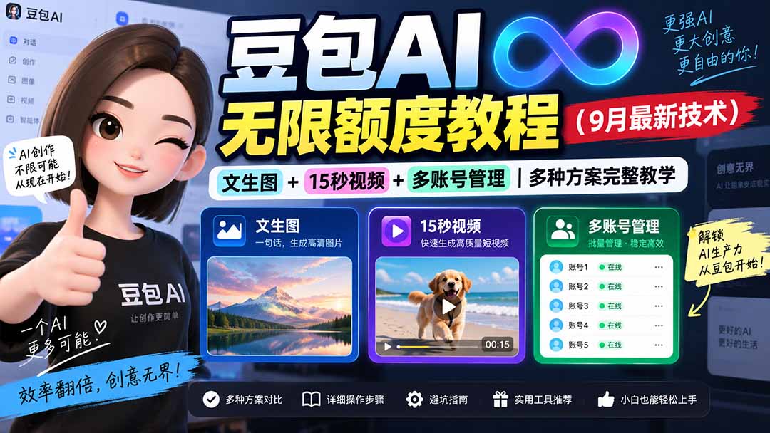 豆包AI无限额度教程(9月最新技术-宣源知识学堂