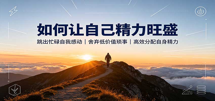 如何让自己精力旺盛：跳出忙碌自我感动，舍弃低价值琐事，高效分配自身精力-宣源知识学堂
