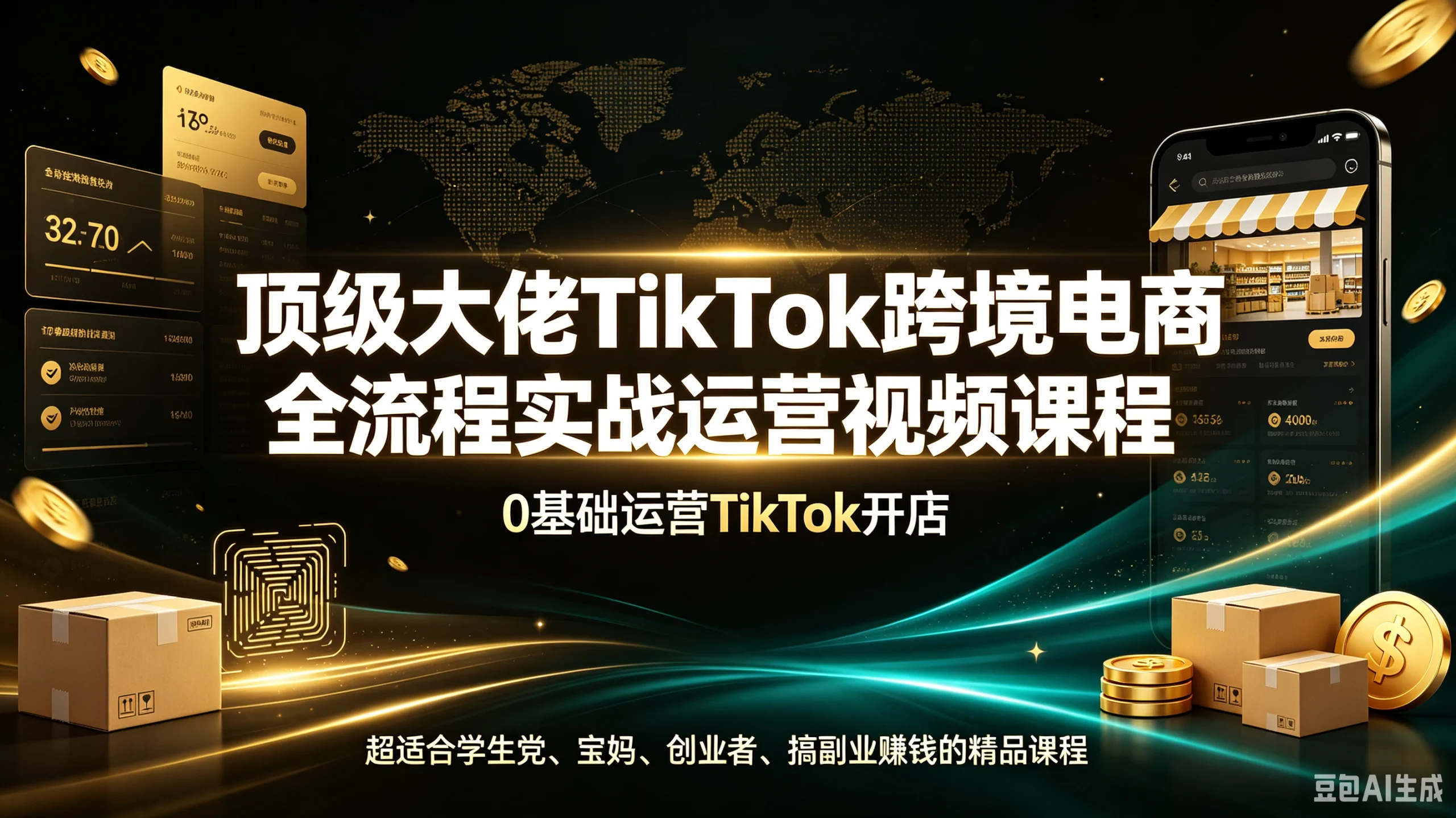 【精】顶级大佬TikTok跨境电商全流程实战运营视频课程,0基础运营TikTok开店,超适合学生党、宝妈、创业者、搞副业赚钱的精品课程-宣源知识学堂