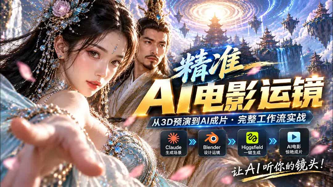 AI视频终于能精准运镜了！Claude + Blender + Higgsfield 免费插件实测-宣源知识学堂