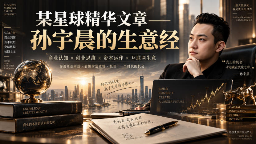 某星球精华文章——孙宇晨的生意经-宣源知识学堂