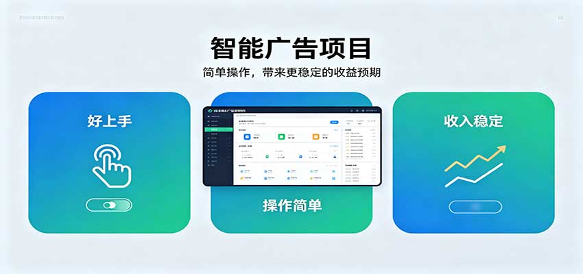 智能广告挂机项目，操作简单上手快，收益稳定可持续。稳定日入300+-宣源知识学堂