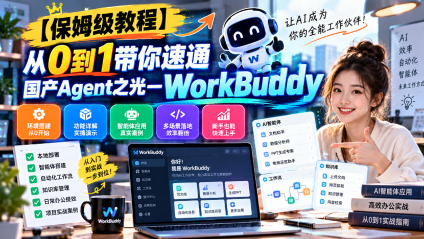 【保姆级教程】从0到1带你速通国产Agent之光—WorkBuddy【文档】-宣源知识学堂