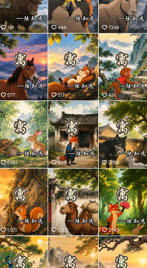 抖音某博主的AI寓言故事动画教学，涵盖封面设计、AI动画生成、工具、低成本薅羊毛生成，轻松入局蓝海赛道变现-宣源知识学堂