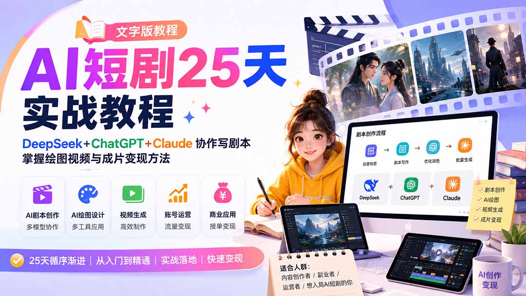 AI短剧25天实战教程(文字版教程-宣源知识学堂