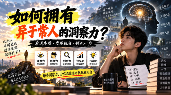 某公众号付费文章：如何拥有异于常人的洞察力？-宣源知识学堂