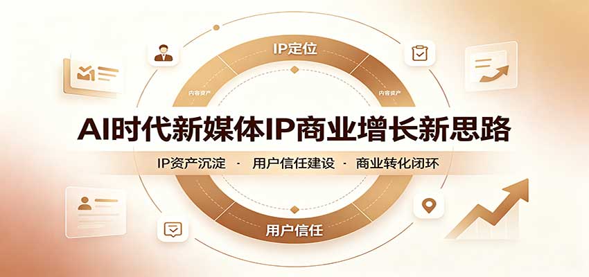 AI时代新媒体IP商业增长新思路:摒弃复杂运营套路,用极简思维打通获客路径-宣源知识学堂