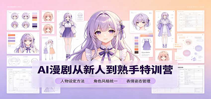 AI漫剧从新人到熟手特训营:剧本分镜创作,提示词模板,人物设定与工具资源-宣源知识学堂