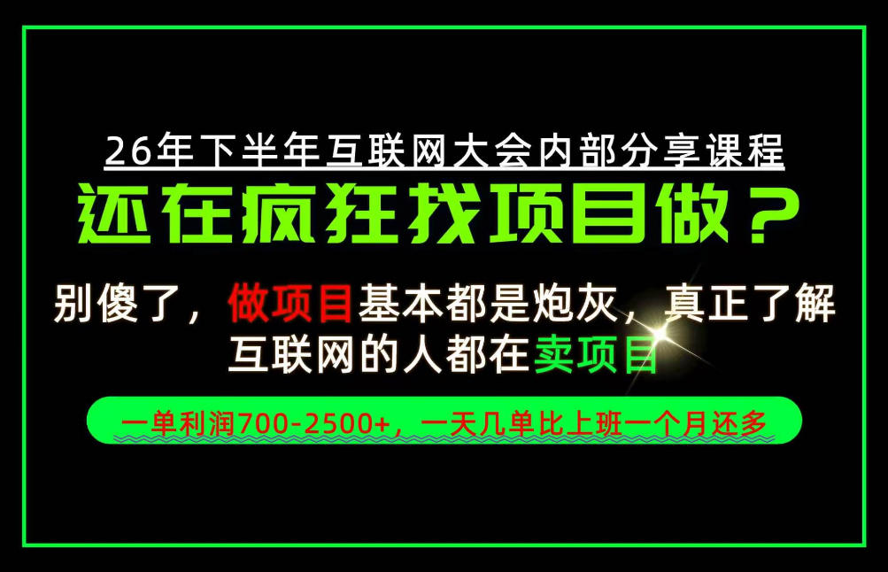 请不要再疯狂的找项目了！卖项目一单700-2.5k+不香吗？当天上手，当天变现！【揭秘】-宣源知识学堂