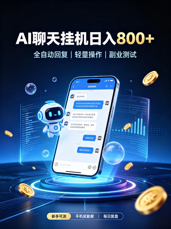 AI聊天挂G项目，日入800➕，全自动操作，适用个人副业，支持工作室矩阵操作【揭秘】-宣源知识学堂