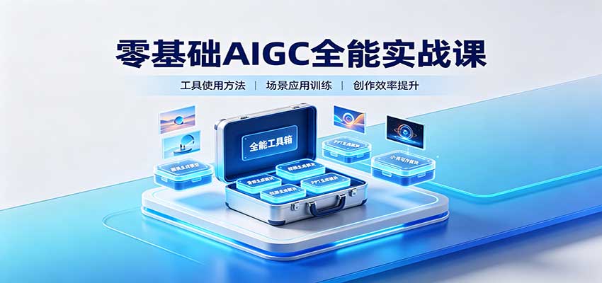 零基础AIGC全能实战课:覆盖绘画、影音、PPT、小说多场景AI创作-宣源知识学堂