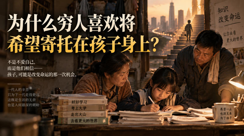 某社群精品文章：为什么穷人喜欢将希望寄托在孩子身上？-宣源知识学堂