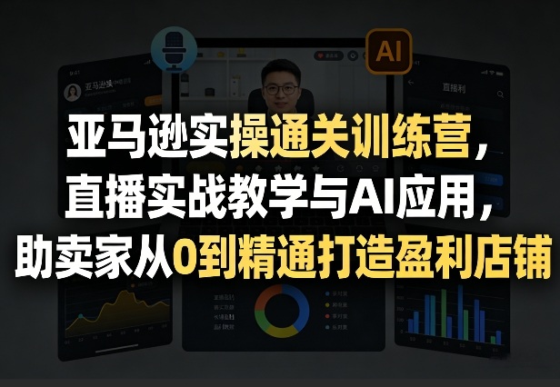 亚马逊实操通关训练营，直播实战教学与AI应用，助卖家从0到精通打造盈利店铺(更新9月30日)-宣源知识学堂