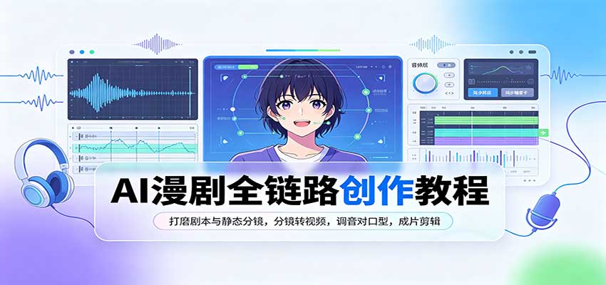 AI漫剧全链路创作教程:打磨剧本与静态分镜,分镜转视频,调音对口型,成片剪辑-宣源知识学堂