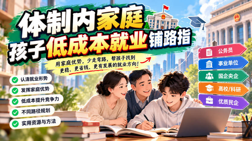某公众号付费文章：体制内家庭，孩子低成本就业铺路指-宣源知识学堂