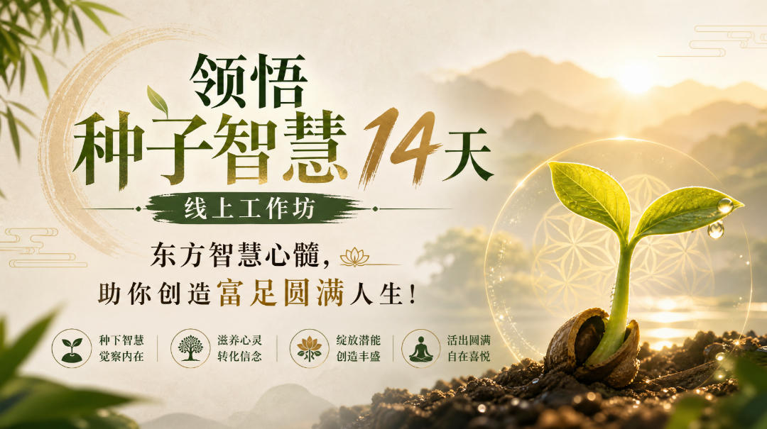 鹿大米领悟种子智慧14天线上工作坊，东方智慧心髓，助你创造富足圆满人生！-宣源知识学堂