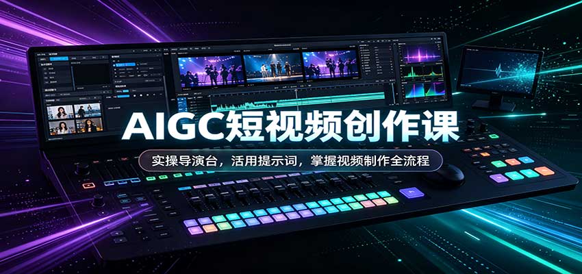 AIGC短视频创作课：实操导演台，活用提示词，掌握视频制作全流程-宣源知识学堂
