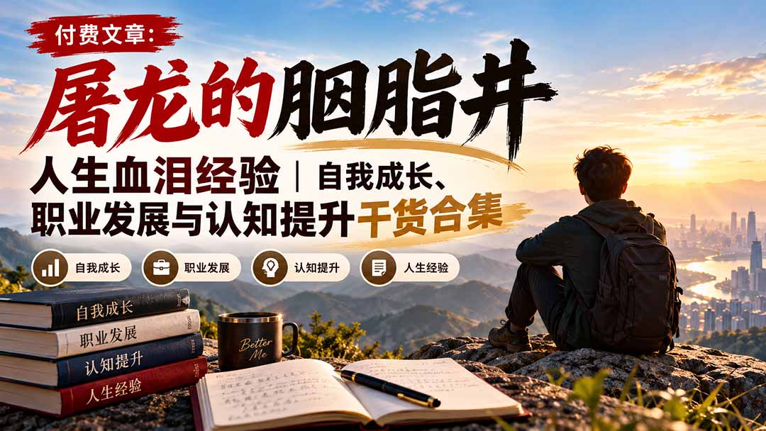付费文章：屠龙的胭脂井人生血泪经验｜自我成长、职业发展与认知提升干货合集-宣源知识学堂