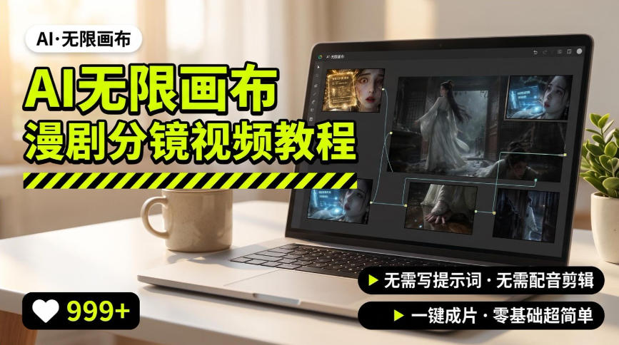 AI无限画布制作爆款漫剧分镜视频搭建教程,无需写脚本,无需制作音频,一键制作超简单-宣源知识学堂