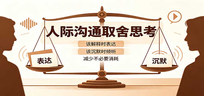 人际沟通取舍思考:分清解释与沉默边界,拿捏职场生活沟通分寸减少情绪内耗-宣源知识学堂