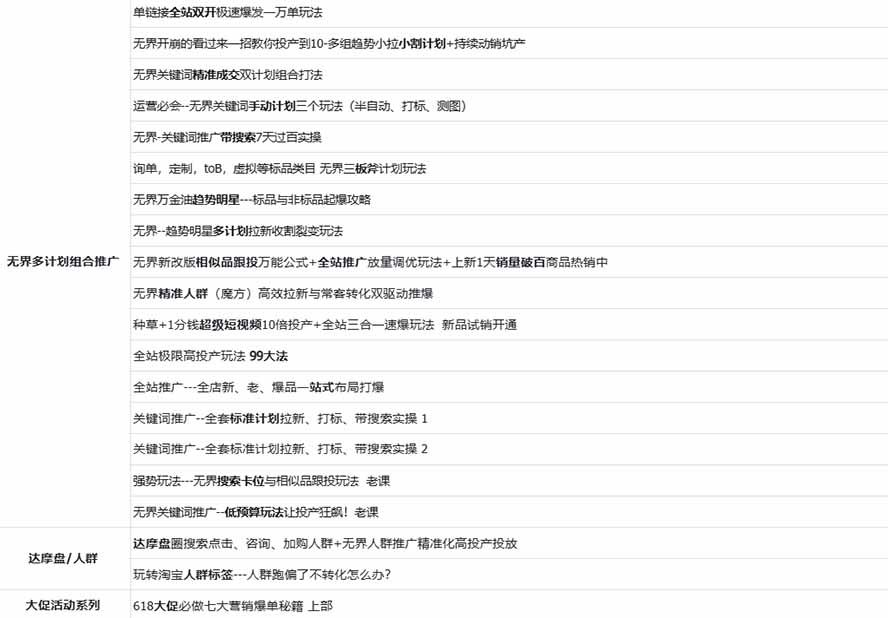 图片[2]-2026淘天开单秘籍PRO实战陪跑课程：全套落地运营玩法，一站式解决淘宝流量低、不出单难题(更新260906-宣源知识学堂