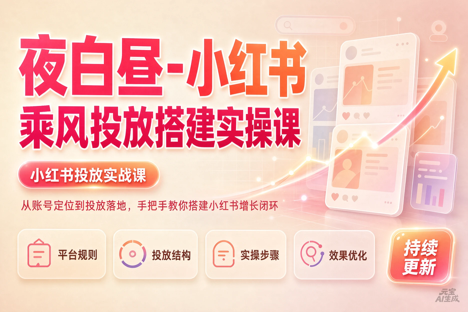 【精】夜白昼-小红书乘风投放实操课,开户返点标准投搭建莱卡定向,新店建模撬动笔记自然流量 【精】夜白昼-小红书乘风投放实操课,开户返点标准投搭建莱卡定向,新店建模撬动笔记自然流量
